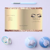Glitter Make-up Ogen Wimper Haar Roos DL 3 Folder Flyer (Enkel)