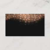 Glitter Makeup Artist Stylist Mode Copper Black Visitekaartje (Achterkant)
