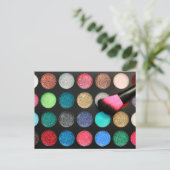 Glitter Makeup Briefkaart (Staand voorkant)