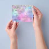 Glitter Makeup Eye Lash Printers Roze Flyer (Hand)