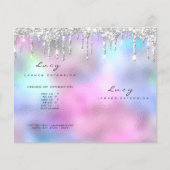 Glitter Makeup Eye Lash Printers Roze Flyer (Voorkant)