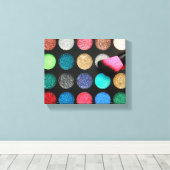 Glitter Makeup Stretted Canvas Print (Insitu (Houten vloer))