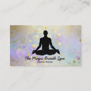 *~* Glitter Man Yoga Meditation Mindfullness Visitekaartje