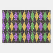 Glitter Mardi Gras Harlequin Argyle Wrapping Paper (Voorkant 2)