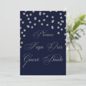 Glitter marvy Silver, gelieve het gastenboek te on (Staand voorkant)