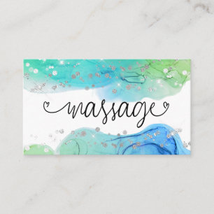 *~* Glitter Massage Therapist Therapie Hearts Visitekaartje