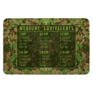 Glitter Measuring Conversion Kitchen Measure Guide Magneet