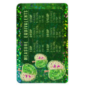 Glitter Measuring Conversion Kitchen Measure Guide Magneet (Verticaal)