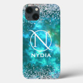 Glitter Meisjesachtig Zoete 16 Turquoise Case-Mate iPhone Case (Achterkant)