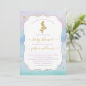 Glitter Mermaid Baby shower Kaart (Staand voorkant)
