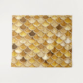 Glitter Mermaid Scales, klein goud Wandkleed (Voorkant (horizontaal))
