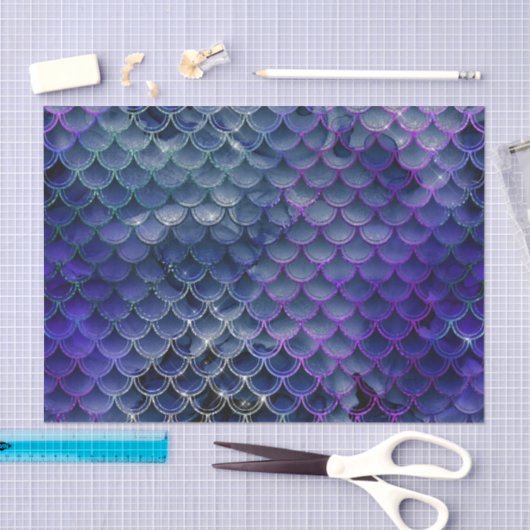Glitter Mermaid Scales Pattern Tissuepapier (Craft)