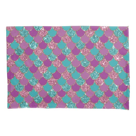 Glitter mermaïdaal patroon Pillowcase Kussensloop (Voorkant)