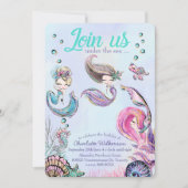 Glitter mermaids onder het Zee Kaart (Voorkant)