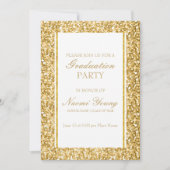 Glitter met goud en witte glitter kaart (Voorkant)