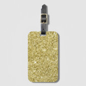 Glitter met gouden mousserend bagagelabel (Voorkant (verticaal))