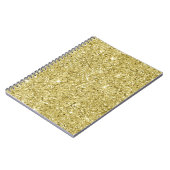 Glitter met gouden mousserend notitieboek (Linkerzijde)