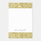 Glitter met gouden mousserend post-it® notes (Voorkant)