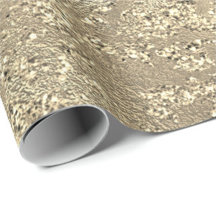 Glitter Metallic Molten Gold Marble Shiny Metallic Cadeaupapier