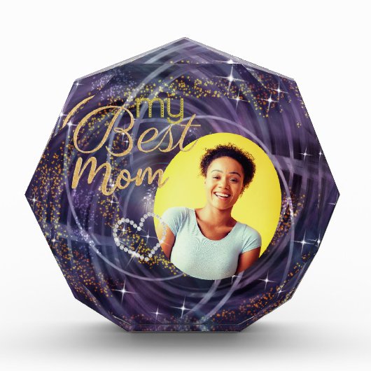 Glitter Mijn Beste Mam Foto (Voorkant)