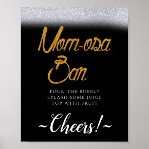 Glitter Minimaal Eenvoudig Mimosa Bar Bord Poster