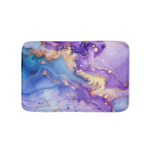 Glitter Minimaal Naadloos Paars Blauw Patroon Badmat