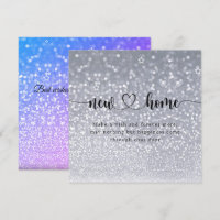 Glitter Minimale nieuwe Kaart voor huisverwarming