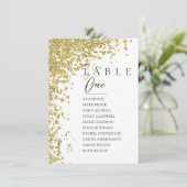 Glitter Minimale tabel Aantal zitplaatsen Kaart (Staand voorkant)