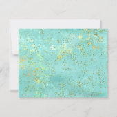 *~* Glitter Moderne Abstracte Bloemen Huwelijk RSV RSVP Kaartje (Achterkant)