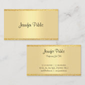 Glitter Moderne Sjabloon met gecalligrafeerd Scrip Visitekaartje (Voorkant / Achterkant)