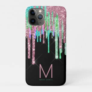 Glitter Monogram iPhone 11 Pro Hoesje