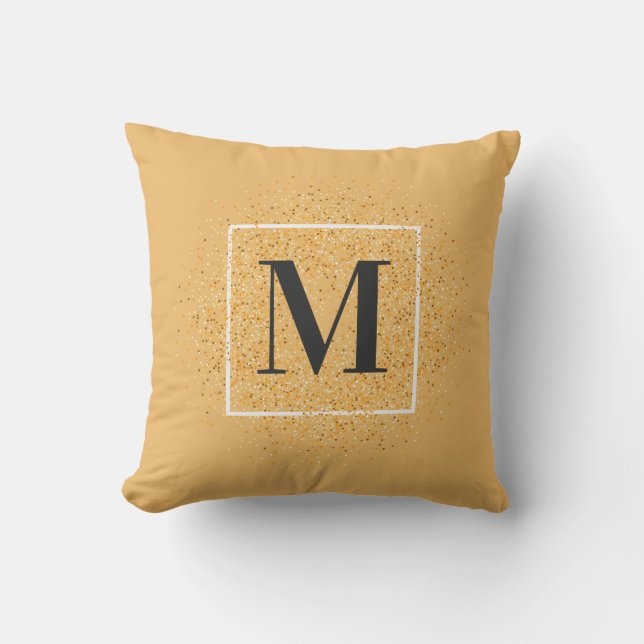 Glitter Monogram Kussen (Voorkant)