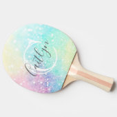 Glitter-monogram op maat tafeltennisbatje (Zijkant)