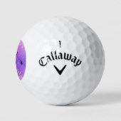Glitter Monogram paarse oceaan Golfballen (Logo)