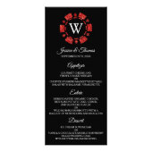 Glitter Monogram Poker Chip Casino Wedding Menu (Voorkant)