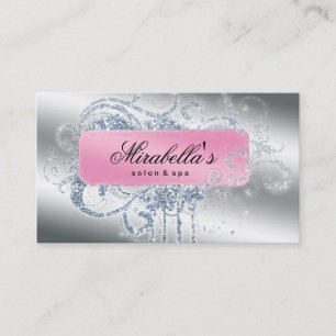 Glitter Nail Salon Benoeming Elegant Bling Visitekaartje