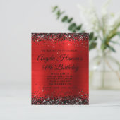 Glitter Noir Monogramme Anniversaire 50 Ans Papier (Debout devant)