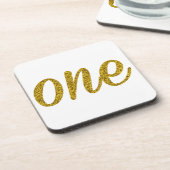 Glitter nummer 1 (1) drankjes onderzetter (Linkerzijde)