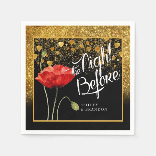 Glitter Oefendiner Servetten (Voorkant)