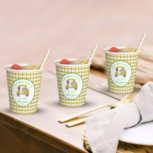Glitter Olifant & Aap Golf Baby Shower Retour Papieren Bekers
