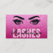Glitter Ombre Elegant Modern Lash QR-code Visitekaartje (Voorkant)