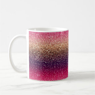Glitter Ombre Pink Gold Koffiemok