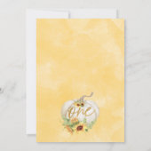 Glitter One Sunflower Pumpkin Birthday Invita Kaart (Achterkant)