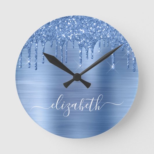 Glitter op maat ronde klok (Voorkant)