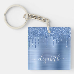 Glitter op maat sleutelhanger