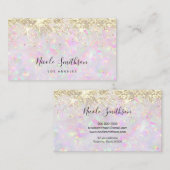 glitter opaal mineraal visitekaartje (Voorkant / Achterkant)