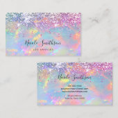 Glitter opaal textuur visitekaartje (Voorkant / Achterkant)