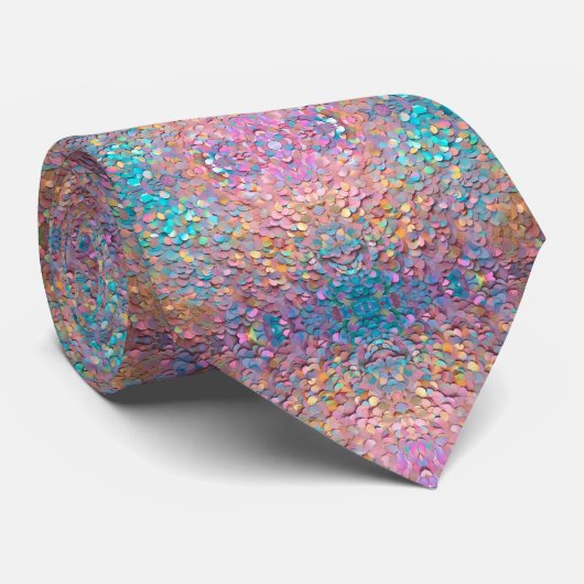Glitter Opal Holografisch Modern Collectie Stropdas (Opgerold)