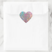 Glitter Opal Holografische Moderne Collectie Hart Sticker (Tas)