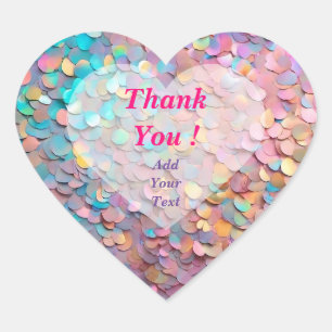 Glitter Opal Holografische Moderne Collectie Hart Sticker